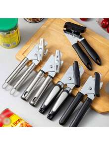 3-In-1 Stainless Steel Manual Can Opener, Multi-Function Kitchen Bottle Opener Tool