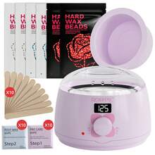 37PCS Digital Wax Warmer Kit With 6 Wax Beans, 10 Tools, Pre & After Wax Wipes – At-Home Hair Removal For Face, Arms, Legs, Bikini & Underarms - EU E Type Plug(220-240V) - View 8