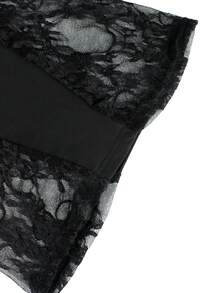 بنطلون نسائي صيفي بقصة ضيقة وتفاصيل من الدانتيل، بخصر متوسط، بنطلون طويل كاجوال للنساء