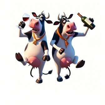 1/2/3 klistermärken med drickande ko, lämpliga för män och kvinnor, vattenavvisande överföringsklistermärken för t-shirts, jeans, jackor, ryggsäckar, kläder, hattar etc. för att göra din outfit mer livfull.