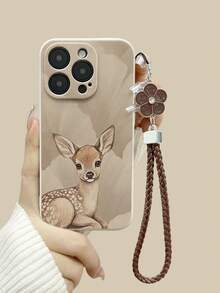 Hirsch bemalte gerade Kante minimalistischer stoßfester Handy-Schutzhülle, Muster geeignet für iPhone 15/IP16 PROMAX XR /7/8 15 Promax/12 PROMAX/13 PROMAX/14 PROMAX 13 14 11 12p14 Frauen P11 Soft Shell P12 stoßfest XS.XR /78P.78GES2, geeignet für A134G A22 A21S A514G A52 S22 ULTRA A335G, geeignet für Redmi 10 Redmi Note 114G Redmi 11 Lite A53 TPU A14 /A23/S23 ULTRA S24 A14 A15 S23 A73 Redmi Handyhülle