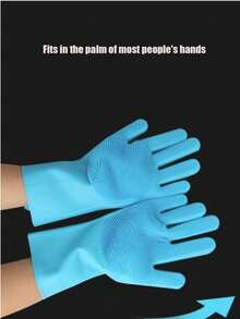 宠物洗澡手套适用于猫狗。它们具有防抓、深度清洁和去除毛发的功能。手套上的细腻泡沫可以有效按摩宠物。干湿两用。此外，它们也适用于厨房/汽车清洗和日常家居清洁。有两种颜色可选。