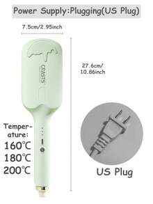 CRASTS 卷发棒，波浪卷发器，打造大卷发造型，法式水波纹卷发，三管电动卷发器带显示屏，温度可调 - 日規A型插(100V) - 查看 4