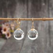 1 Pair Minimalist Clear Resin Ball Drop Earrings - Fashion Earrings, Y2K Fashion Transparent Sphere Design For Edgy & Chic Daily Looks, Holiday/Party, Everyday Wear, Valentine's Day, New Year's Gift - Nhiều màu - Xem 5