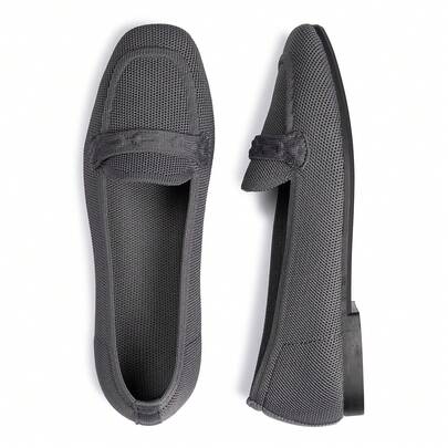 Frank Mully Damen-Loafer mit quadratischer Zehenpartie, Bequeme Büro- und Arbeitsschuhe, süße Penny-Loafer, zum Hineinschlüpfen, Gehen, Fahren JS6046