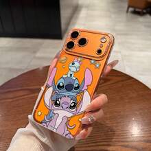 Miniso Clear Phone Case With Lilo & Stitch Print, Featuring Stitch, Angel, And A Small Creature With A Bow, Accented By Stars, A Planet, And Colorful Details On A Transparent Background,For Iphone17 Pro Max/17 Pro/17 Air/17 16/15/14/13/12/11/XS Max/XS/X,Iphone 17 Pro Max Case,Iphone 17 Pro Case,Iphone 17 Case,Stocking Stuffers,The Girlfriend,The Chosen,Early Fall Fashion - 透明的 - 查看 3