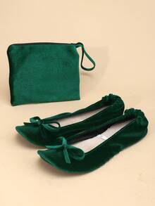 Dép đi trong nhà nhẹ, thoải mái, thời trang, mềm mại và thoải mái, đa năng, mỏng, có thể gấp lại, dễ xỏ vào, thích hợp để khiêu vũ - màu xanh đậm - Xem 2