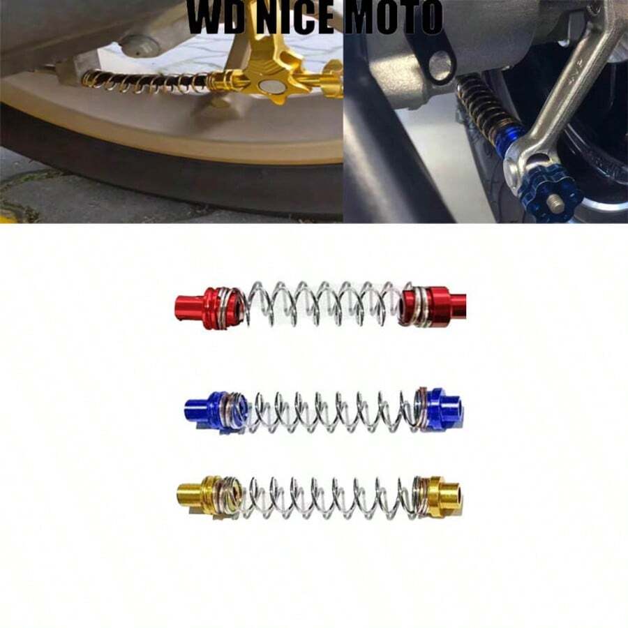 WD NICE MOTO Motorcycle Universal Modification Accessories CNC Aluminum Head Spring Brake Return Brake Stainless Steel Compression Spring Aluminum Head Multi Color Optional Wear Resistant And Durable - Multicolor - View 1