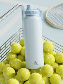 18/26/40oz Stainless Steel Insulated Sports Water Bottle With Straw Lid And Handle, Wide Mouth Double Wall Leak-Proof Bottle, 24hr Cold 12hr Hot - 40oz Light Blue - View 8