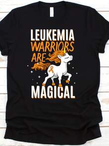 Leukemia Warriors Are Magical Shirt, Cancer Awareness Gift For Leukemia Warrior Fighter Survivor Porter, Beating Leukemia Ribbon Tshirt - 款式4 - 查看 1