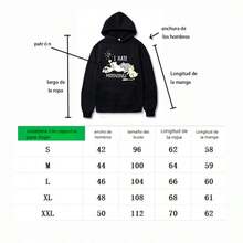 Sudadera con capucha informal con estampado de gatito de talla grande para mujer, para uso diario en casa, estilo deportivo sencillo. - Negro - Ver 11