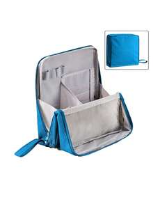 The Standing Storage Bag Has Large Capacity And Versatility. It Can Be Used As A Divided Cosmetic Bag, Cosmetic Organizer Or Stationery Storage Bag, Easily Accommodating Toiletries And Stationery. With Multi-Grid Design + Durable Fabric + Mesh Pockets, This Portable Skincare Storage Box Is Suitable For Both Men And Women!,Gifts For Women,Christmas Gifts,Gift Ideas For Women