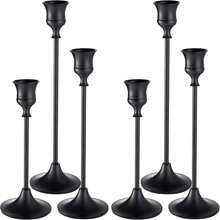 3/6/24/9Pcs Candle Holders, Retro Candlestick Set, Metal Tapered Candlesticks With Detachable Candle Holders, For Party And Wedding Table Centerpieces. Romantic Restaurant Tabletop Decorations. Wedding Table Centerpieces, Candle Holders Suitable For Events, Receptions, Birthdays, And Home Decorations. (Candles Not Included) - Multicolor - View 13