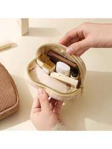 1pc Fashion Makeup Lipstick Sanitary Napkins Case Mini Cosmetic Storage Pouch Women Ins Travel Organizer Bags Small Pouch,Makeup Bag,Travel Essential - Multicolor - View 4