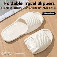 EVA Foldable Travel Slippers, Portable Anti-Slip Collapsible Waterproof Slipper, Suitable For Travel, Home, Hotel, Outdoor, Bathroom, Popular Gift For Christmas, Valentine's Day, Unisex Couples