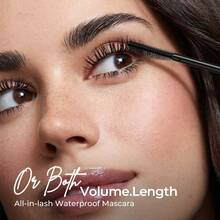 SACE LADY Waterproof Mascara, All-In-Lash Mascara Volume And Length Eyelashes, Smudge-Proof And Sweat-Proof, Long Lasting Curl, Natrual Black Eye Makeup - Black - View 2