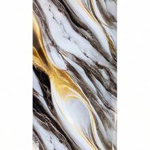 1 Roll Gray & Black Glossy Marble Pattern Self-Adhesive Wallpaper: Waterproof, Oil-Resistant, Heat-Resistant, Suitable For Renewing Kitchen Cabinets, Countertops, Bathroom Vanities, Dining & Coffee Tables Wall Paper Wall Stickers Wall Decor Room Decor Bedroom Decor