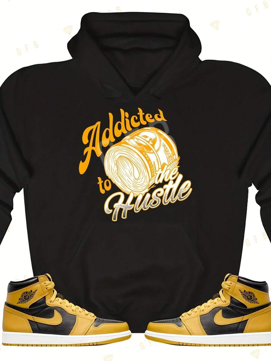 Addicted To The Hustle Hoodie To Match R Pollen Hoodie, R Pollen, Pollen Sneaker Hoodie - Style 1 - View 1