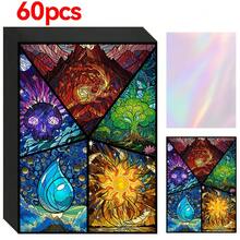 60pcs/Set 66X91mm Assorted Color Magic Power Anime Card Sleeves, Suitable For MTG/PKM Trading Card Games, Cartoon Tabletop Game Card Protectors, Best Gift For Card Collectors & Players - Multicolor - View 19