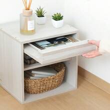 不二贸易 Fujiboeki 立方体箱盖门 白色水洗 宽34.5×深35×高34.5cm 43899 - ホワイトウォッシュ + フリップドア - チェックする 2