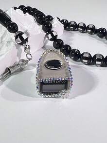 1 قطعة خاتم إلكتروني محمول خفيف الوزن مزين بالراين ستون، عداد خرز الصلاة، عداد متعدد الأغراض، خاتم فاخر أنيق، عداد محمول مناسب للرجال والنساء، هدية مثالية للمناسبات والعد الصلاة - متعدد الألوان - مشاهدة 33