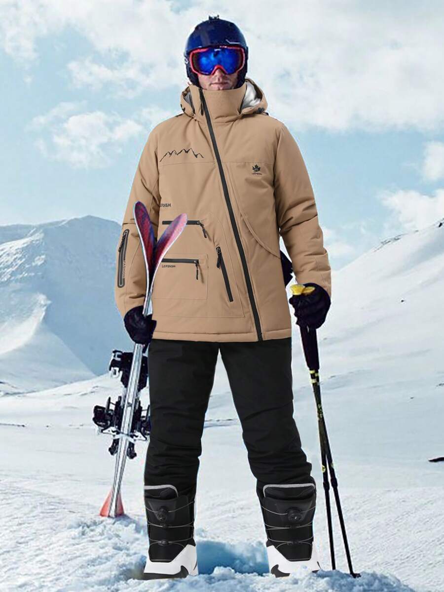 男友风男士户外运动套装，两件套，专业运动休闲服，滑雪服上衣和裤子 HX506-1 冬季滑雪服