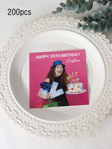 个性化照片餐巾纸，可定制印刷，适用于婚礼、订婚、毕业典礼、生日派对等各种场合，也可作为鸡尾酒餐巾纸使用。装饰性强，可重复使用，精致时尚，品质上乘，色彩丰富，现代时尚，可定制，个性化且独一无二。是送给男士、女士、男友和朋友的理想礼物，寓意永恒的爱。 - 彩色 - 查看 22