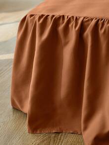 1 件基本款轻质荷叶边床裙，经典款式，柔软时尚，100% 超细纤维，15 英寸长，摩卡棕色。适用于家庭床上用品和学校床上用品宿舍必需品，可机洗，经 Oeko-Tex 认证 - 摩卡棕 - 查看 5