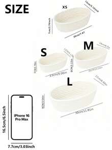 Oval Storage Basket, Solid Color Simple Style, Suitable For Living Room Desktop, Snacks, Fruits, Toy Storage, Entrance, Bathroom, Home Decoration, Can Store Cosmetics, Perfume, Glasses, Sunglasses, Photo Frames, Holiday Gift Basket (3 Pieces = S + M + L) Can Be Used As Valentine's Day Gifts - Beige - View 4