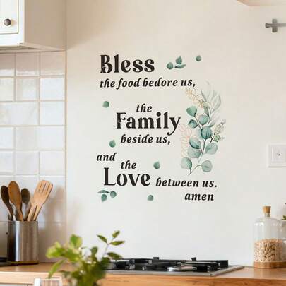 Best Wishes Text Wall Stickers, Modern Minimalist Style Stickers, Kitchen Decoration, Bathroom Wall Stickers, Home Decoration, Restaurant And Coffee Shop Decoration, Etc