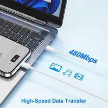 USB-C 数据线，支持 100W 快充，超长 USB-C 转 USB-C 数据线，Type-C 充电器，兼容 17/16 Pro Max/15、iPad Pro/Air、Galaxy S25/S24 Ultra/S23，白色，兼容 - 彩色 - 查看 7