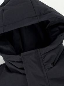 1pc Teen Boy Casual Comfortable Outdoor Windproof Warm Thickened Hooded Cardigan Coat For Spring, Autumn & Winter