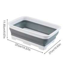 Foot Soak TubGenérico Pool Foot Bath Feet Wash Basin Large Soaking Tub Features Non Slip Base and Spacious Design 14.57x10.63x4.67 Inches for Beach SPA Camping Travel Backyard Patio Yard UseFoot Soak Tub - Blanco - Ver 2