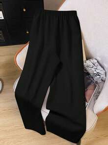 2025秋冬女士直筒裤，高腰宽松休闲裤，优雅妈妈套装裤