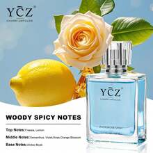 YCZ Men's Cologne, Long-Lasting Scent, Fragrance Set, Blending Citrus Floral And Woody Notes For Masculine Charm-The Perfect Birthday Gift For Your Father Or Boyfriend, Ideal For Holidays, Dates, Commuting, And Parties, Premium Fragrance - 淺藍色 - 查看 7