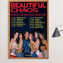 1pc Beautiful Chaos Tour Poster Katseye Posters Canvas Painting Wall Arts Room Decor Wall Arts Living Room Decor Office Decor Bedroom Decor Kitchen Decor Wall Decor Home Decor Posters Unframed - Multicolor - View 1