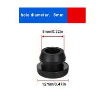 5Pcs 2.5-15mm Black Conical T-Shaped Silicone Plug Head Blanking End Caps Tube Inserts Bung Proof High Temperature