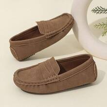 1 Pair Kids Flat Shoes, Soft & Comfortable Loafers Suitable For Boys & Girls, Wear For School, Outdoor, Casual Activities In Spring & Autumn - Khaki - View 14