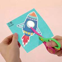 48pcs/96pcs Fun Kids Paper Cutting Set, Animal Theme Paper, Paper Art Cutting, DIY Craft Supplies With Scissors