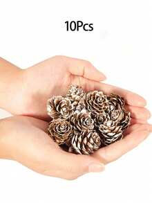 20/50 Piezas Conos de piña decorativos falsos y convenientes de estilo DIY para decoración de Navidad, otoño, invierno y hogar. Decoración realista de piñas artificiales para coronas navideñas, regalos y decoración de dormitorio.