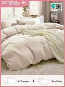 2/3 piezas Juego de Edredón Supersuave Liso,con sensación de nube ligera,Edredón*1 Funda de Almohada*1/2, se ajusta perfectamente a camas Twin, Full, King y Queen de todos los tamaños