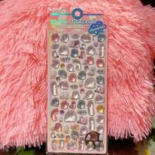 新款幽灵家族浮雕水晶贴纸，卡通手机装饰贴纸 - 彩色 - 查看 6