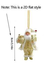 1pc-Standing Santa Claus Statue, Santa Figurines Christmas, Merry Christmas Figure Decorations, Xmas Gifts Santa Claus Figurines Christmas Figure Decorations, Christmas Indoor Ornament, Christmas Gift, Handmade Santa Claus Statue With Gift Bag And Present, Suitable For Home, Office Desk, Christmas Party Decorations, Holiday Party Home Decor, Gift Party Centerpiece(Gold)