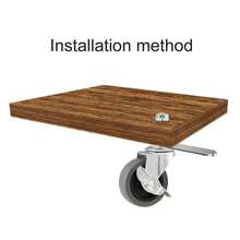 Caster Wheels, 3" Locking Swivel Stem Casters Set Of 4, 3_8"-16 X 1 (Screw Diameter 3_8", Length 1") Rubber Casters With 360 Degree No Noise Wheels For Furniture - ColorB - 查看 5