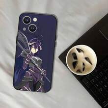 Overlord Cartoon Albedo Phone Case Cover Compatible With  17, 16, 15, 14, 13, 12, 11, Pro, XS, Max, XR, Plus, E, SE4, Mini Black Soft Cover, Cover Compatible With  17 Case,  17 Pro Case,  17 Pro Max Case - Z4 - Visualizzare 11