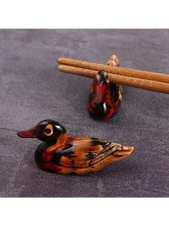 3 st söta kreativa ätpinnar för mandarinand, hållbara ätpinnar, sked, gaffelställ med bedårande tecknad ankmönster, lämpliga för restaurang, kök, hotell