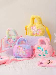 1pc Cute Cartoon Unicorn Bow Crossbody Bag For Kids - Color - View 3