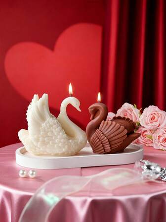 1 White Swan And Wild Goose Silicone Mold - Reusable Multifunctional Candle, Soap, Resin, Cement Mold With Delicate Feather Texture And Vivid Eye Patterns, Suitable For Wedding Decoration, DIY Handicrafts, Home Decoration - Durable And Easy To Clean Animal Bird Shaped Silicone Mold, Suitable For Making Candles, Aromatherapy Plaster, Handicraft Enthusiasts, Essential