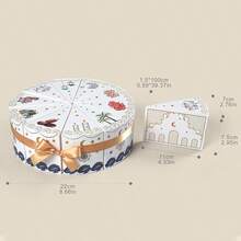 1个圆形斋月礼盒，可拆分为10个三角形礼盒，创意新月图案斋月派对礼盒，可组合可拆卸礼盒，可爱白色糖果盒（1个可拆分为10个独立的小礼盒） - 彩色 - 查看 7