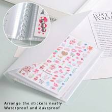 1Pcs 40 Slots Transparent Stickers Storage Book Nail Sticker Organizer For Decals Collecting Empty Display Book Collecting Holder Binder Case Sticker Storage Album DIY Nail Art Tools - 薰衣草 - 查看 5